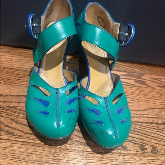 John Fluevog Maier views green blue size 7 - Picture 3 of 9